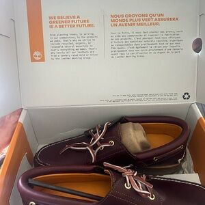 Timberland Men's Burgundy Full Grain Boat Shoes